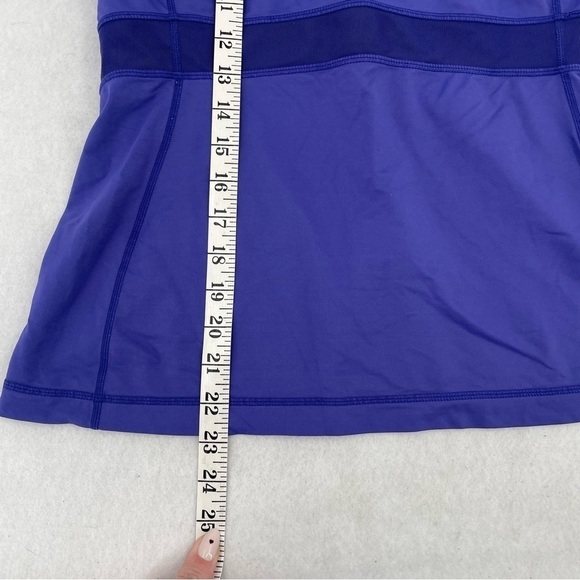 LULULEMON Women’s Athletic Tank Top Crisscross strap back with mesh purple sz 10 - Picture 10 of 10